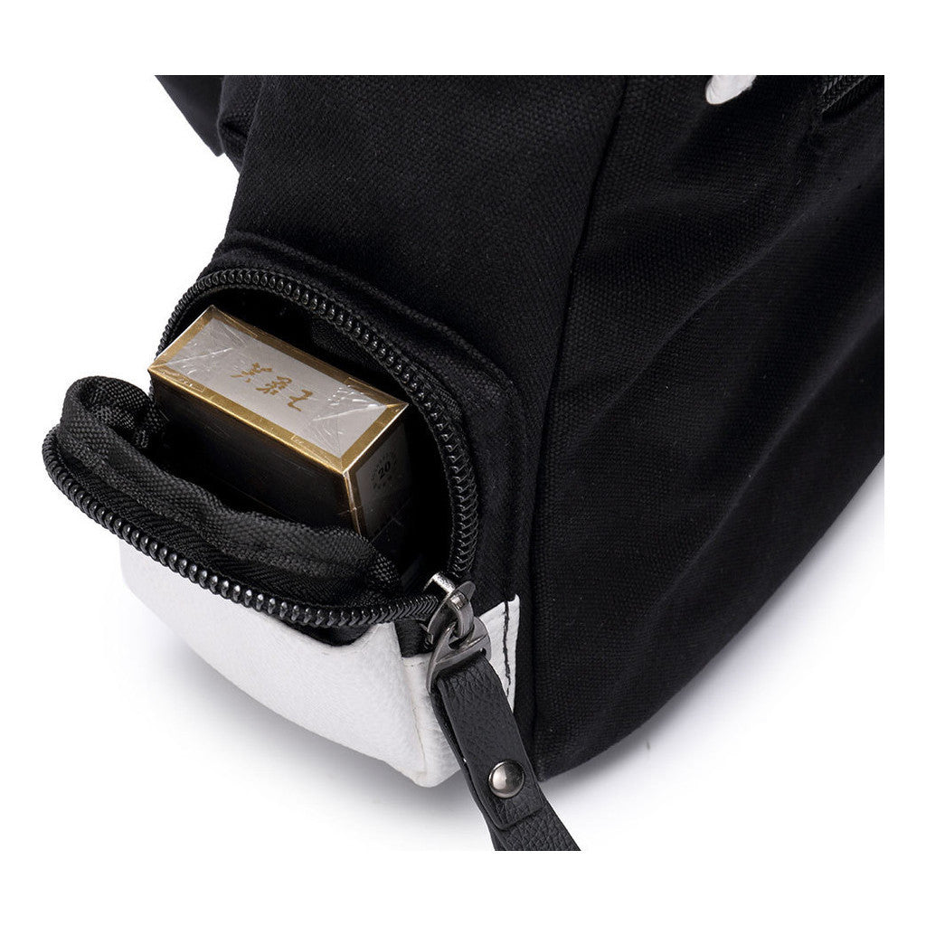Anime One Piece Print Youth Student School Bag Canvas Single Shoulder Bag Men's And Women's Leisure Straddle Backpack