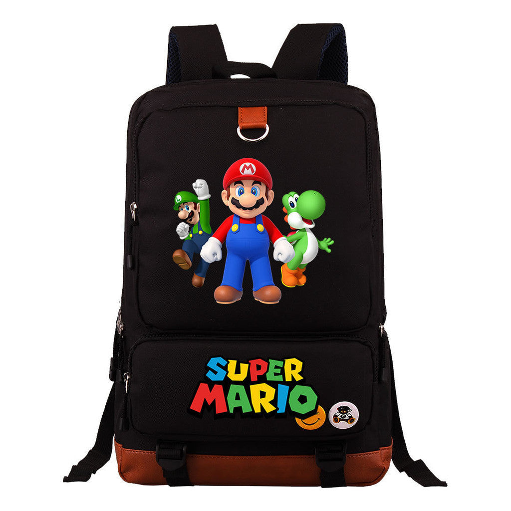 Super Mario Print Youth Student Backpack, Travel Bag, Men's And Women's Backpack