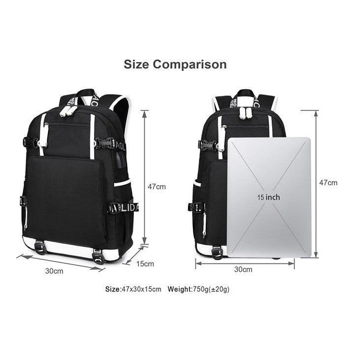 Usb Youth Student Backpack Men And Women's Leisure Travel Backpack