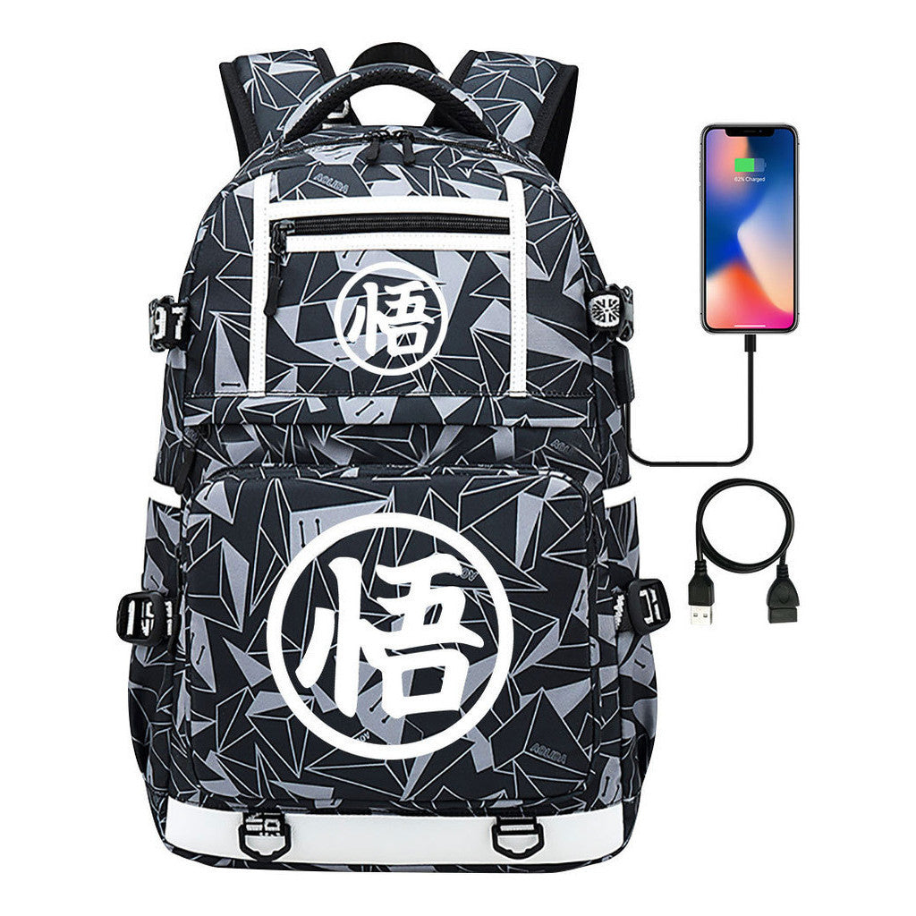 Usb Student Backpack Men's And Women's Backpack Leisure Travel Bag