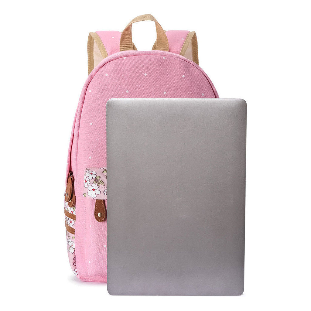 Toy Bear Game, Fashionable Print, Teenage Girl Student Backpack, Casual Canvas Backpack