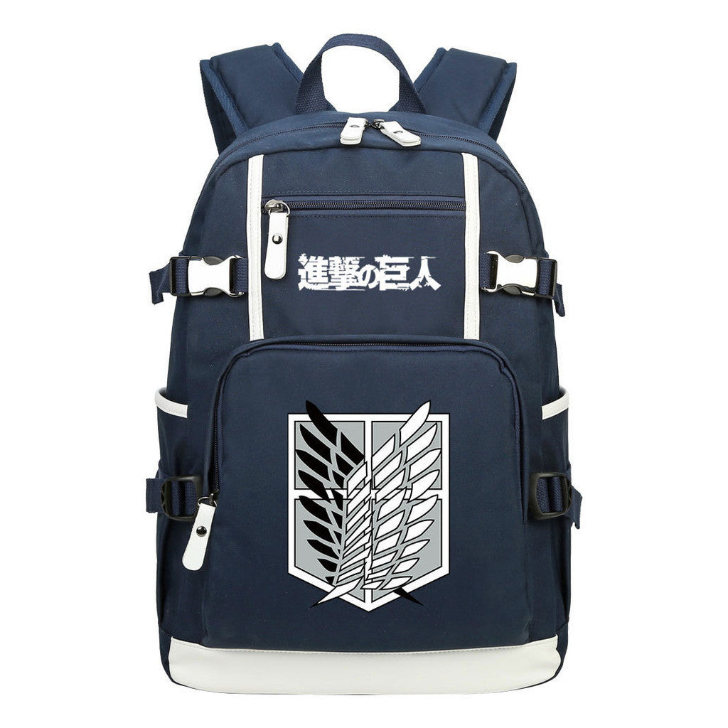 Giant Wings Of Cartoon And Anime Attack Youth Student Backpack, Leisure Travel Backpack