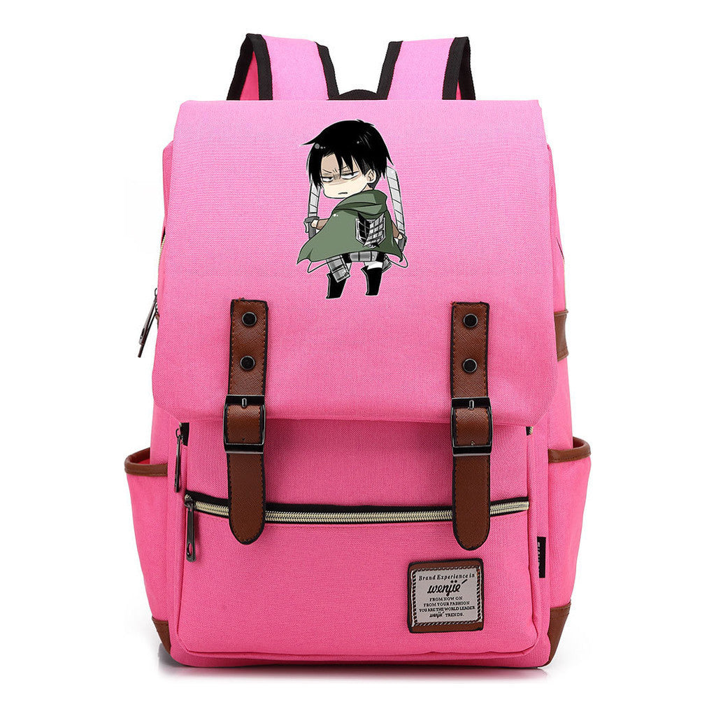 The Giant Of Manga Attack Printed Teenage Student Backpack For Men And Women With Casual Belt Buckle Classic Backpack 43*29*13.5cm