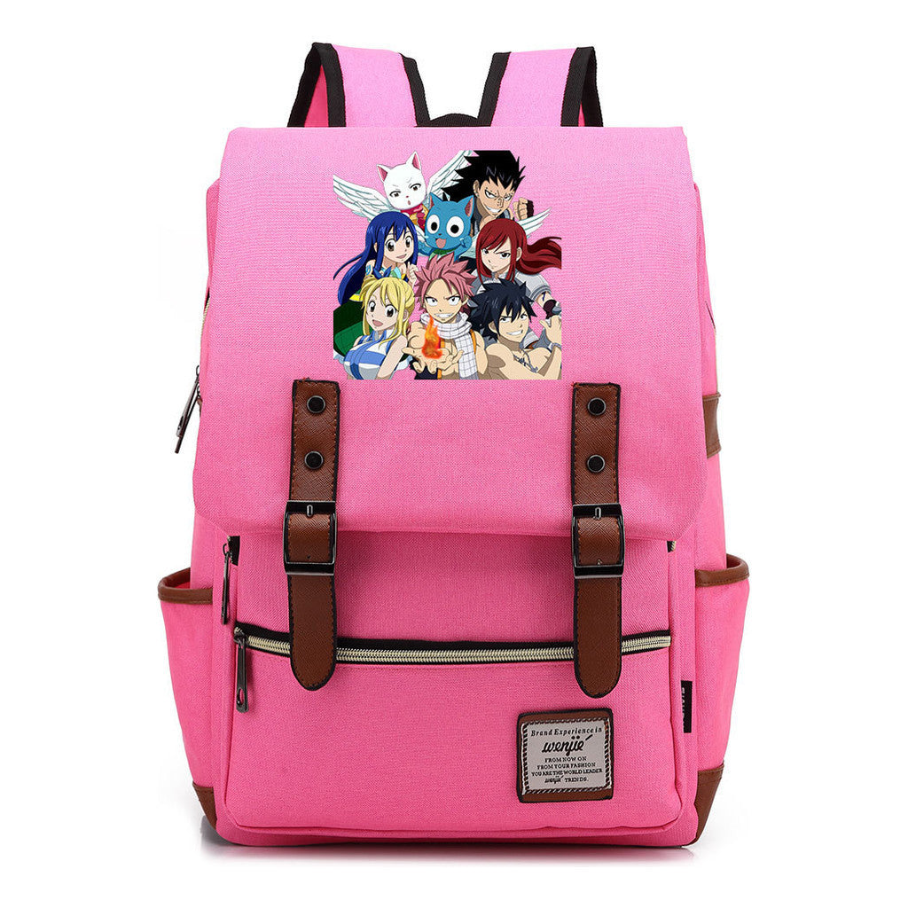 Printed Teenage Student Backpack For Men And Women With Casual Belt Buckle Classic Backpack 38*27*12.5cm
