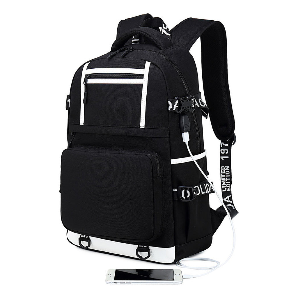 Cartoon Usb Youth Student School Bag Men's And Women's Backpack Leisure Travel Bag