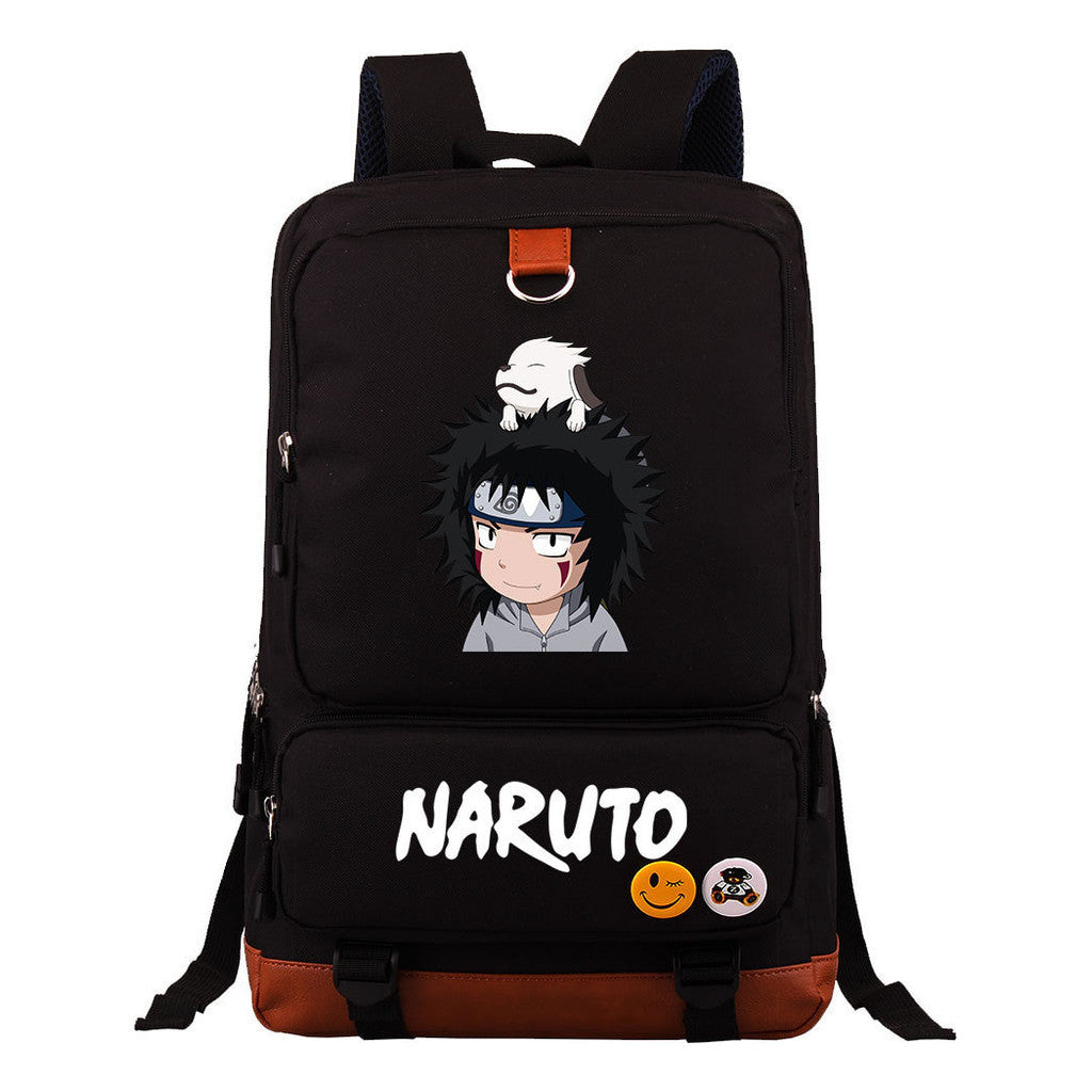 Cartoon Naruto Uchibo Youth Student School Bag Large Capacity Travel Bag Men's And Women's Backpack