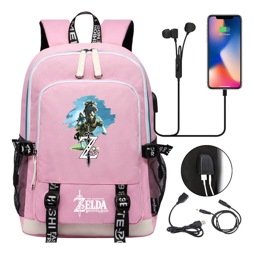 Usb Youth Student Backpack For Men And Women's Leisure Sports Backpack