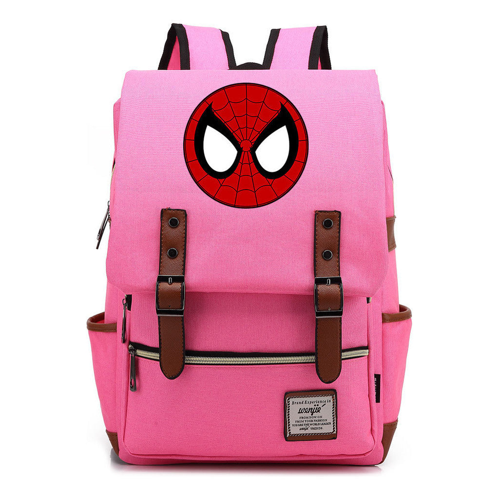 Superhero Printed Youth Student Backpack, Classic Backpack For Men And Women
