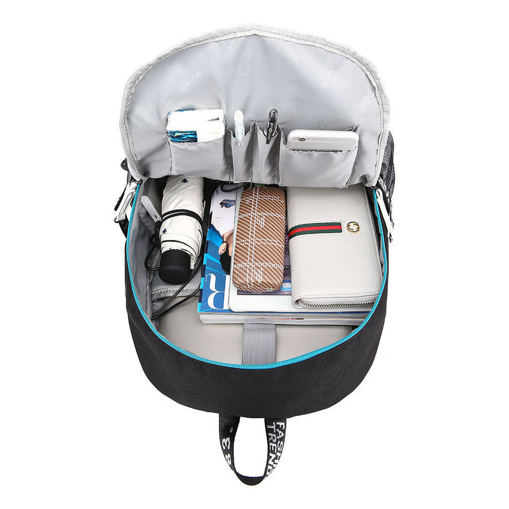 Youth Student Backpack Usb Men's And Women's Leisure Backpack
