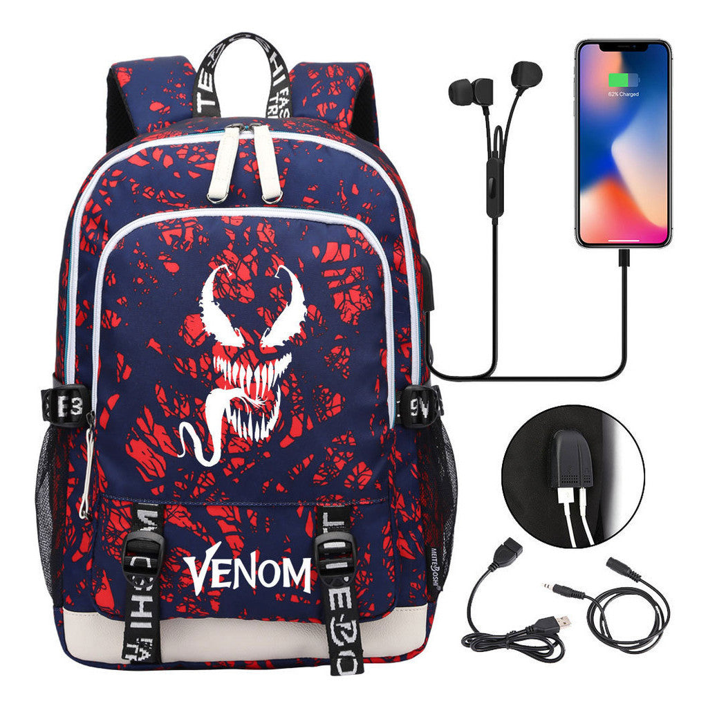 Youth Student Backpack Usb Men's And Women's Leisure Backpack