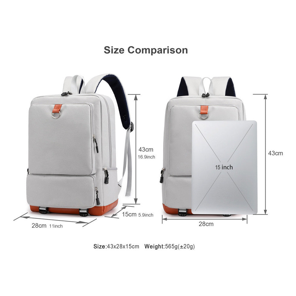 Fashion Printed Youth Student Backpack With Men's And Women's Casual Splicing Backpack