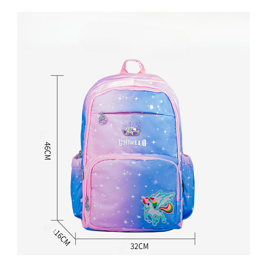 Gradient Color Student Backpack And Children's Backpack