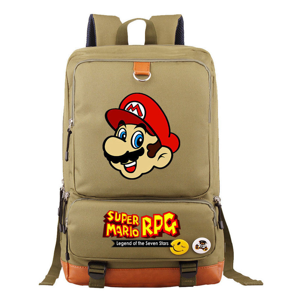 Super Mario Print Youth Student Backpack, Travel Bag, Men's And Women's Backpack