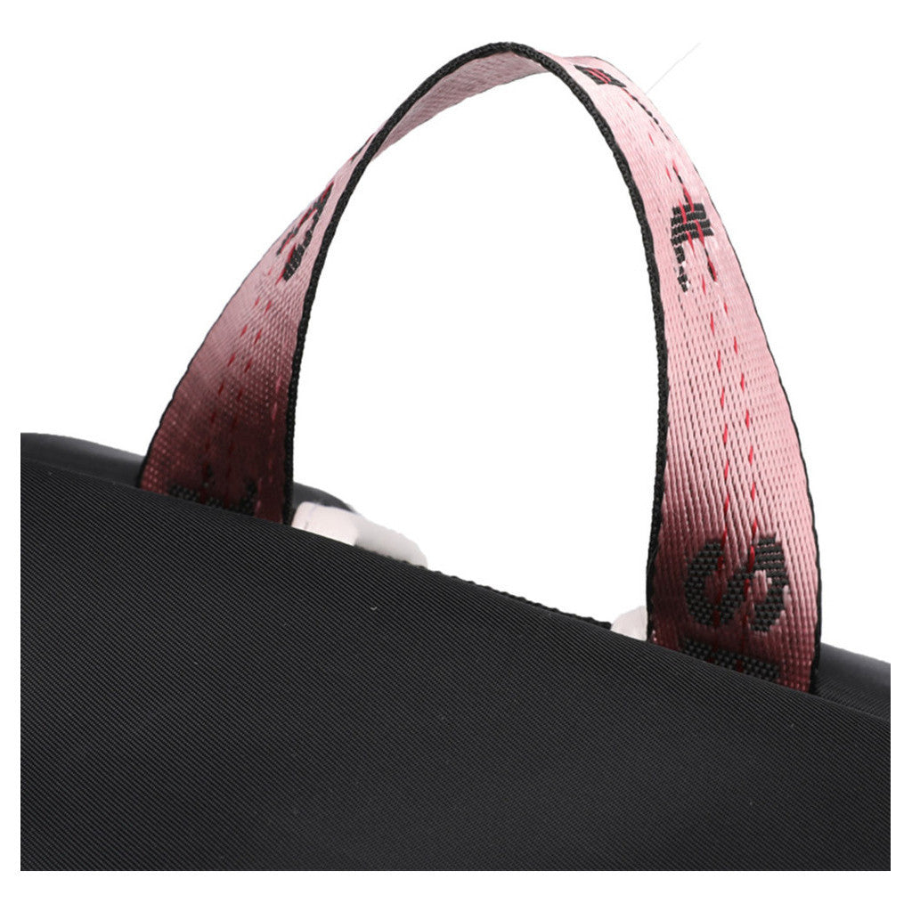 Cartoon Fashion Usb Youth Student Backpack Boy's And Girl's Leisure Ribbon Flip Backpack
