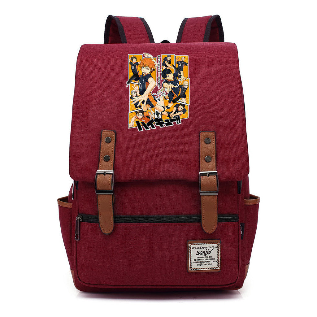 Volleyball Youth Printed Youth School Bag Casual Belt Buckle Classic Backpack