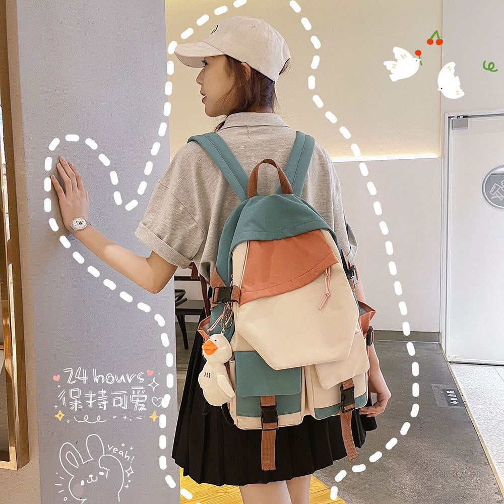 Printed USB Youth Student School Bag Leisure Large Capacity Travel Backpack