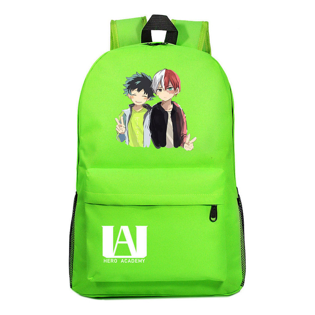 Anime My Heroes Academy Printed Youth Student Backpack Men's And Women's Leisure Backpack