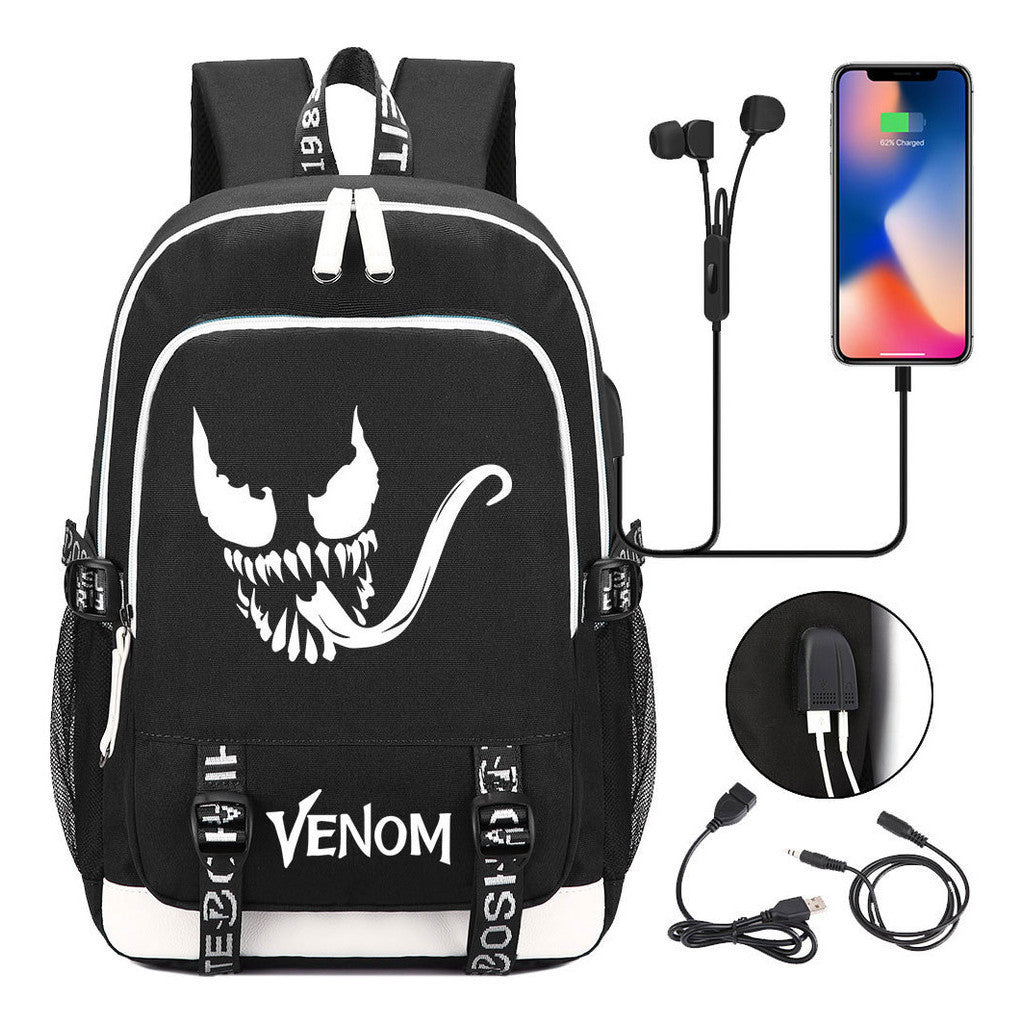Youth Student Backpack Usb Men's And Women's Leisure Backpack