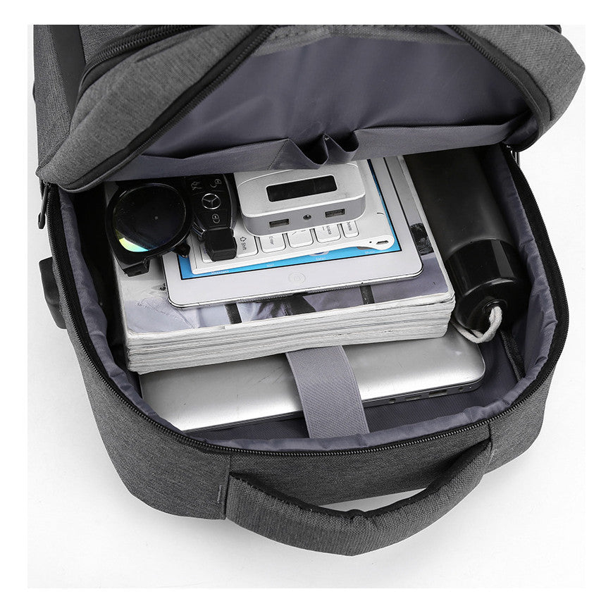 Usb Backpack, Large Capacity Computer Bag, Casual Student Backpack, Minimalist Travel Bag