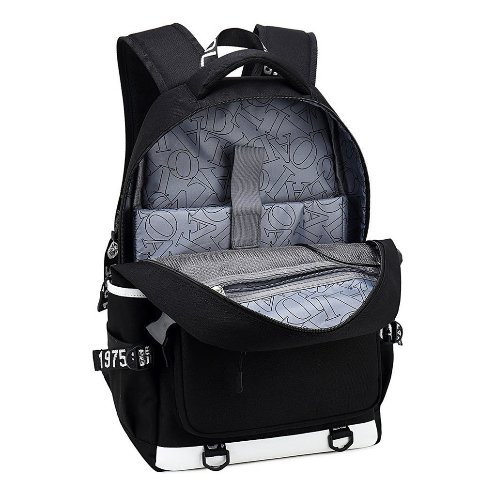 Printed Youth Student School Bag Large Capacity Leisure Travel Backpack