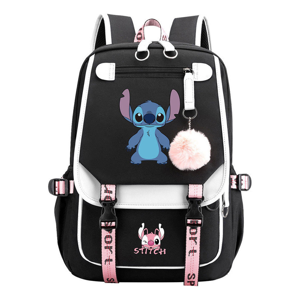 Usb Student Backpack Men's And Women's Casual Woven Strap Flip Backpack