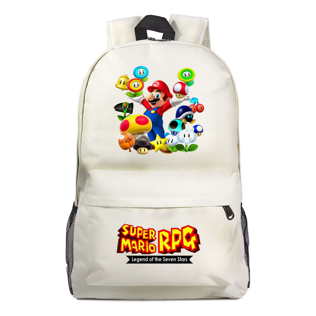 Super Mario Starry Sky Youth Student Backpack For Men And Women's Leisure Travel Backpack