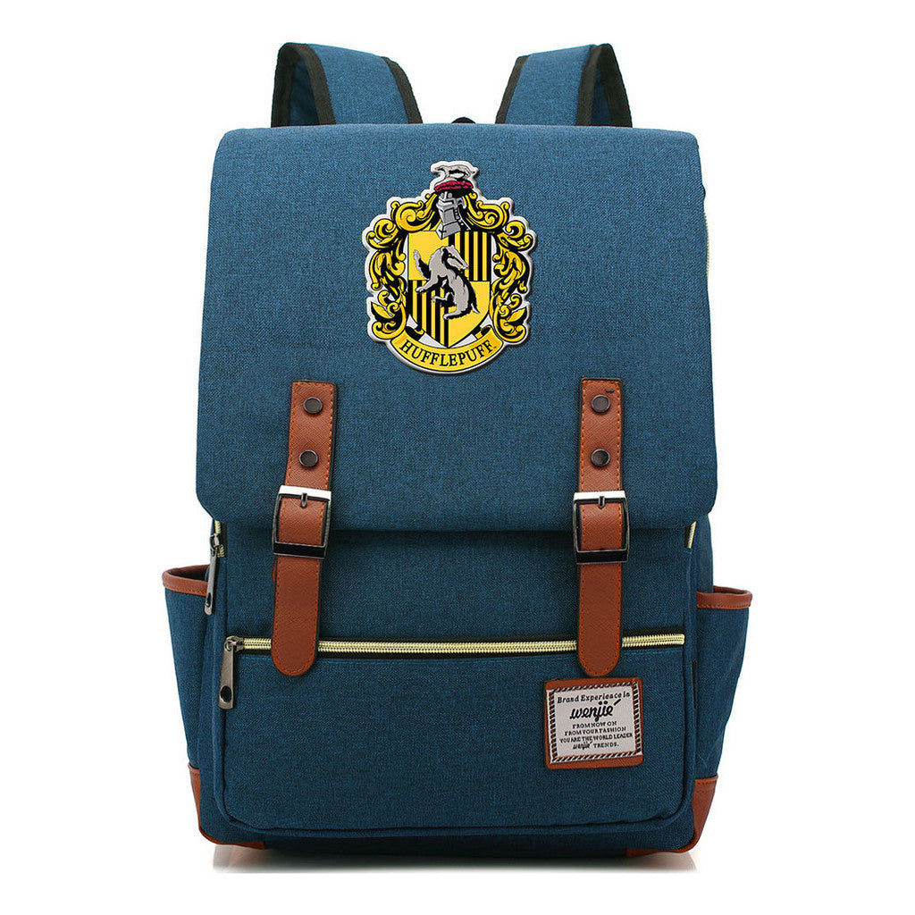 School Of Magic Printed Student School Bag Men's And Women's Casual Belt Buckle Classic Backpack