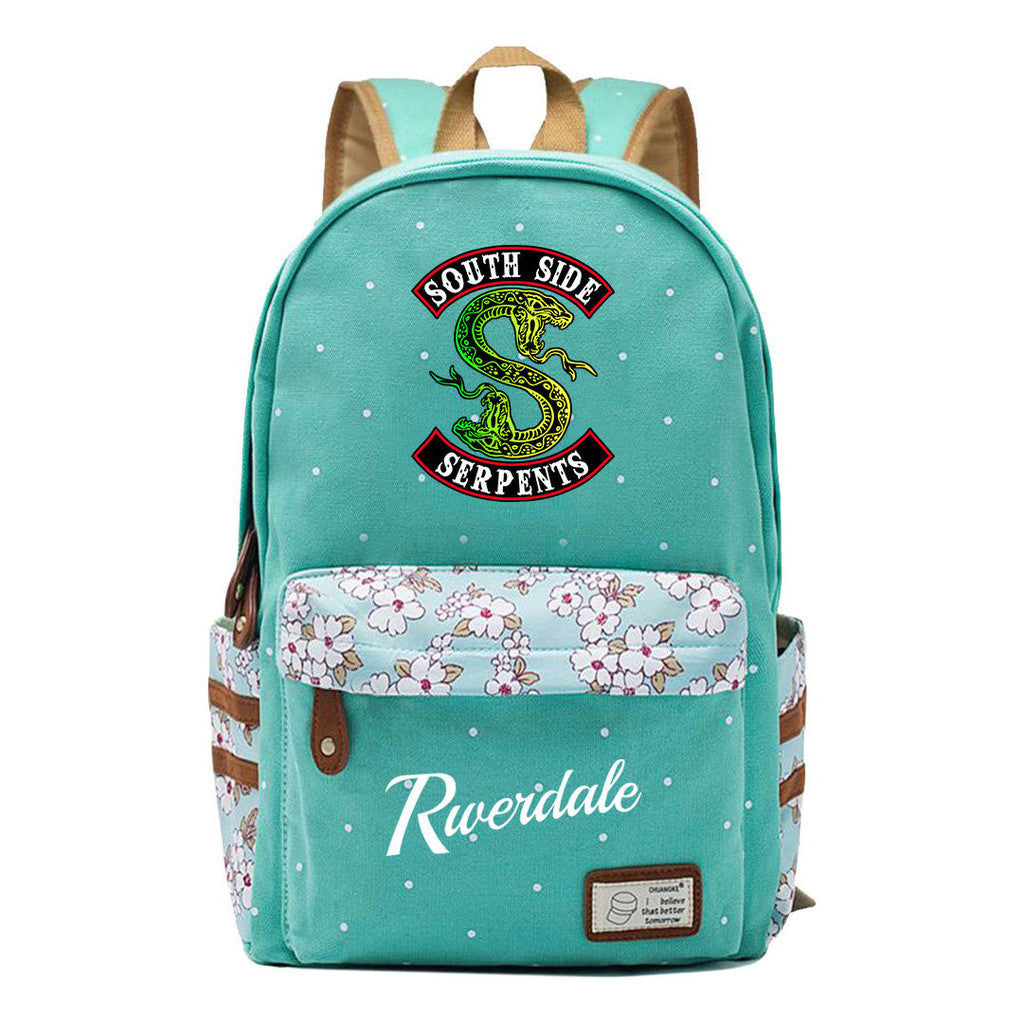 Valley Town Printed Youth School Bag Fashion Casual Backpack