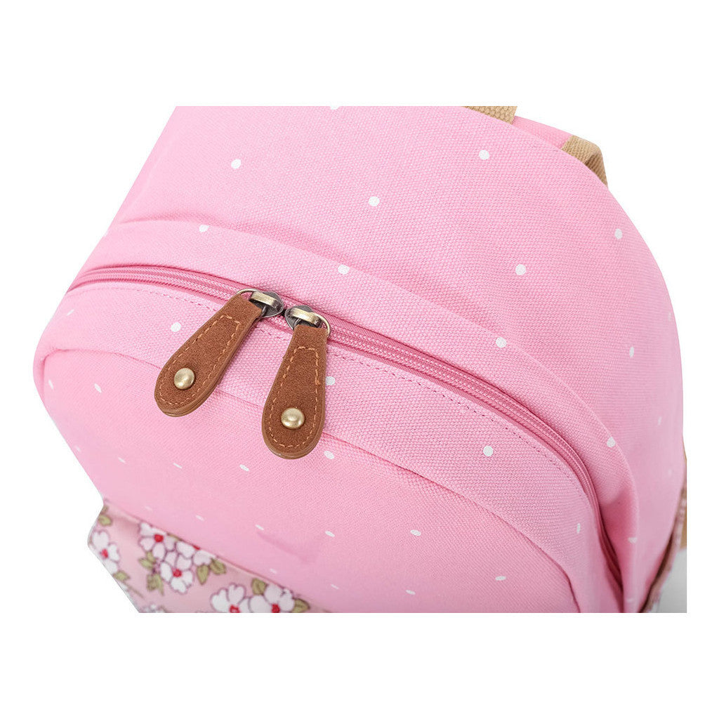 Toy Bear Game, Fashionable Print, Teenage Girl Student Backpack, Casual Canvas Backpack