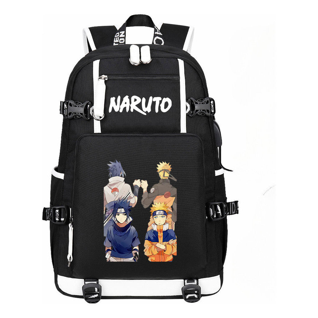 Naruto Usb Large Capacity Youth Student Backpack For Men And Women's Leisure Travel Backpack