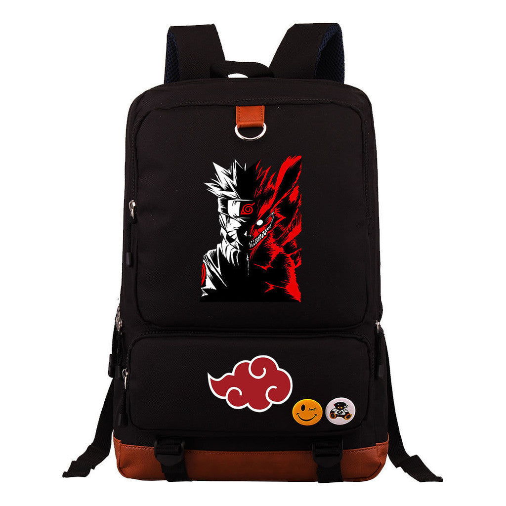 Cartoon Naruto Uchibo Youth Student School Bag Large Capacity Travel Bag Men's And Women's Backpack
