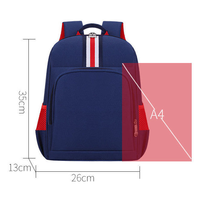 Kindergarten Backpack With British Style Children's Backpack Made Of Wear-resistant And High Elastic Oxford Material