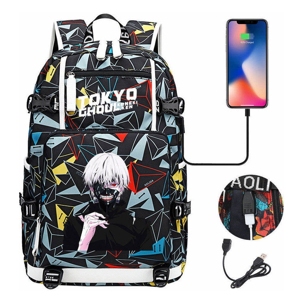 Usb Large Capacity Student Backpack For Leisure Travel Backpack