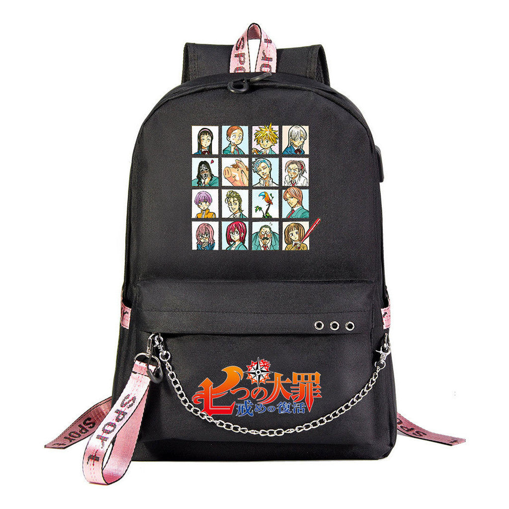 Usb Youth Student Backpack For Boys And Girls Leisure Travel Backpack