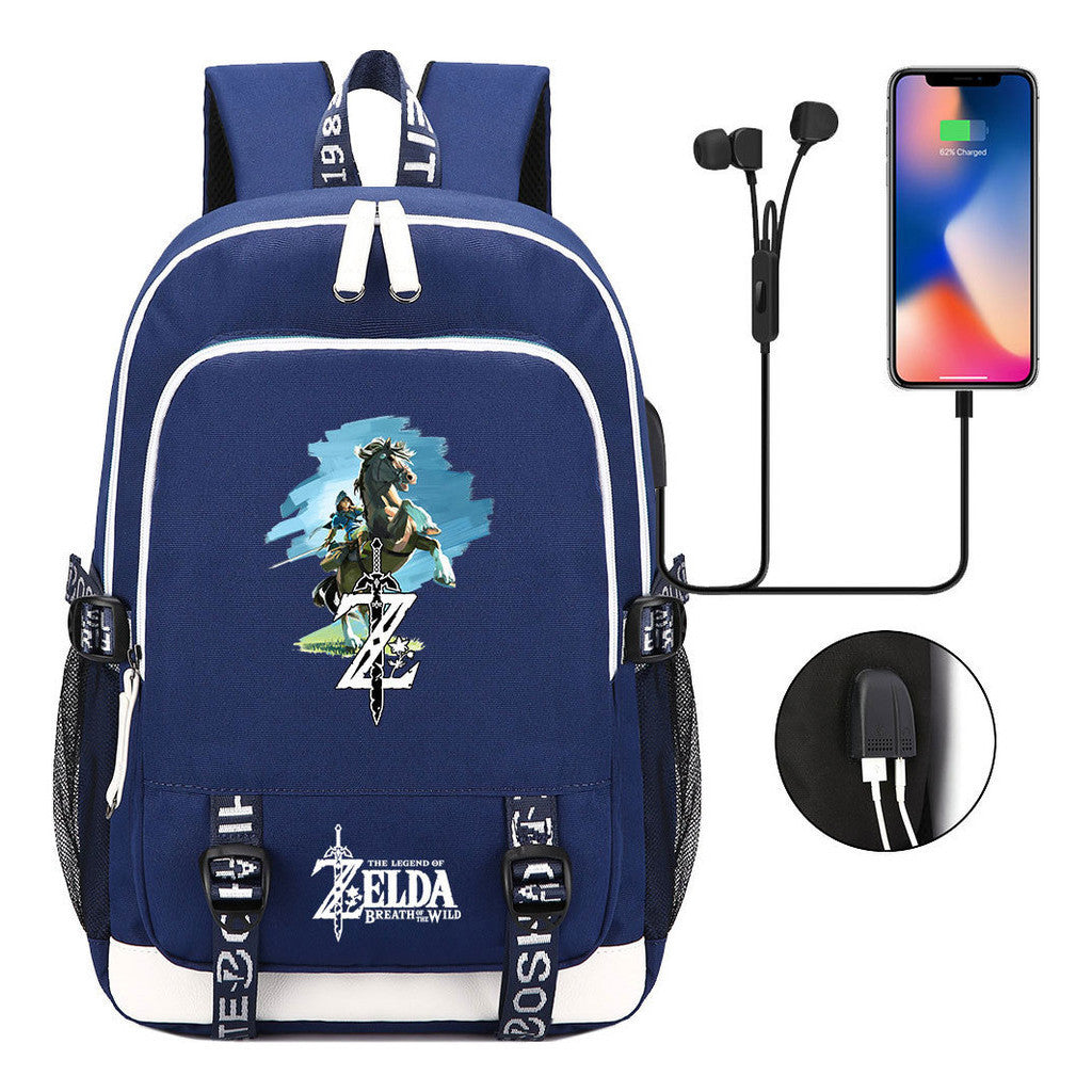 Usb Youth Student Backpack For Men And Women's Leisure Sports Backpack