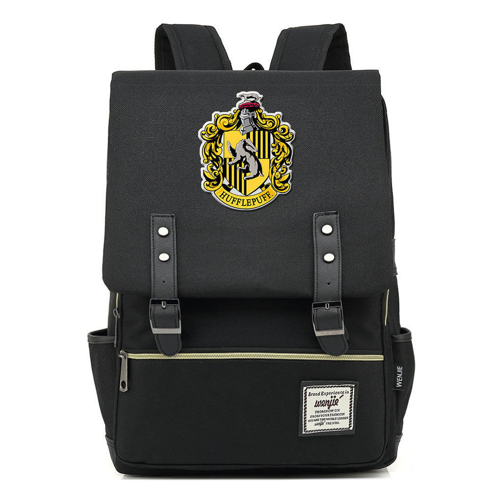 School Of Magic Printed Student School Bag Men's And Women's Casual Belt Buckle Classic Backpack