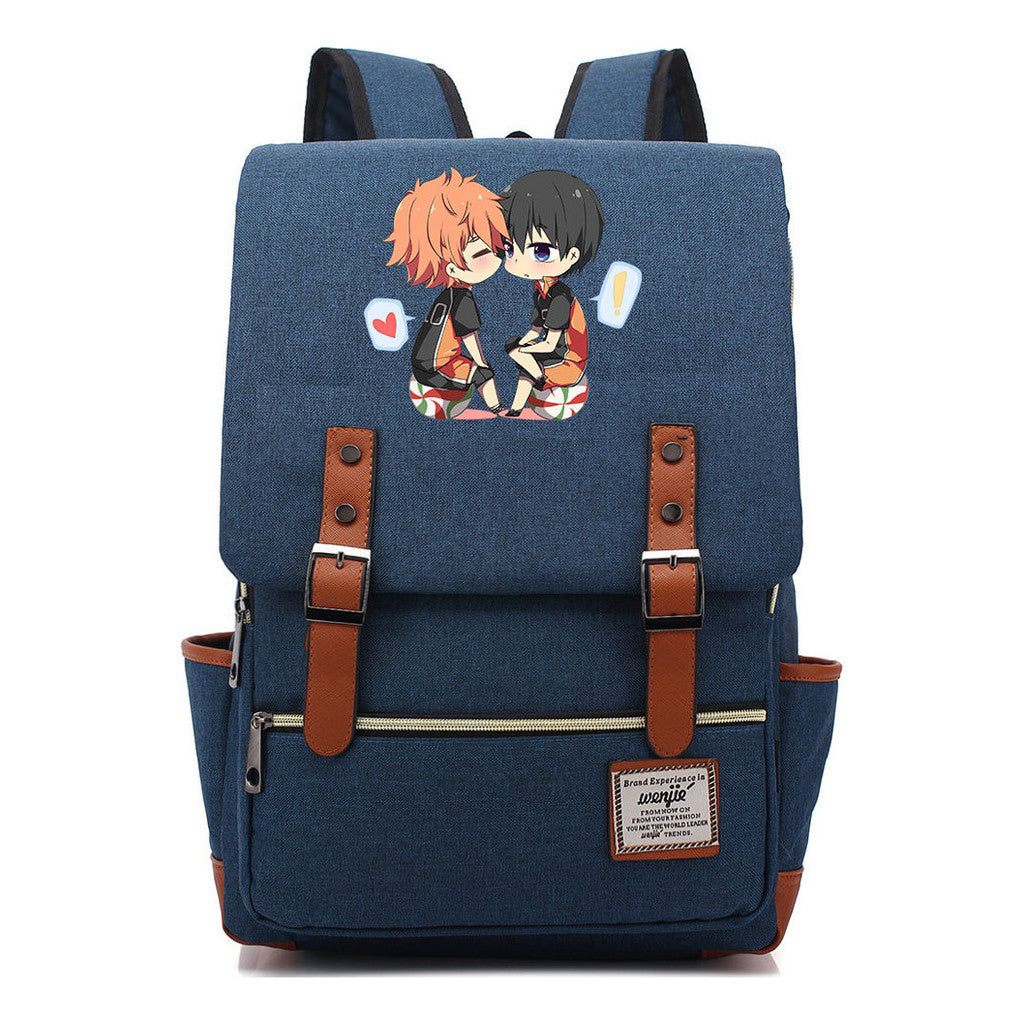 Volleyball Youth Printed Student School Bag Casual Belt Buckle Classic Backpack