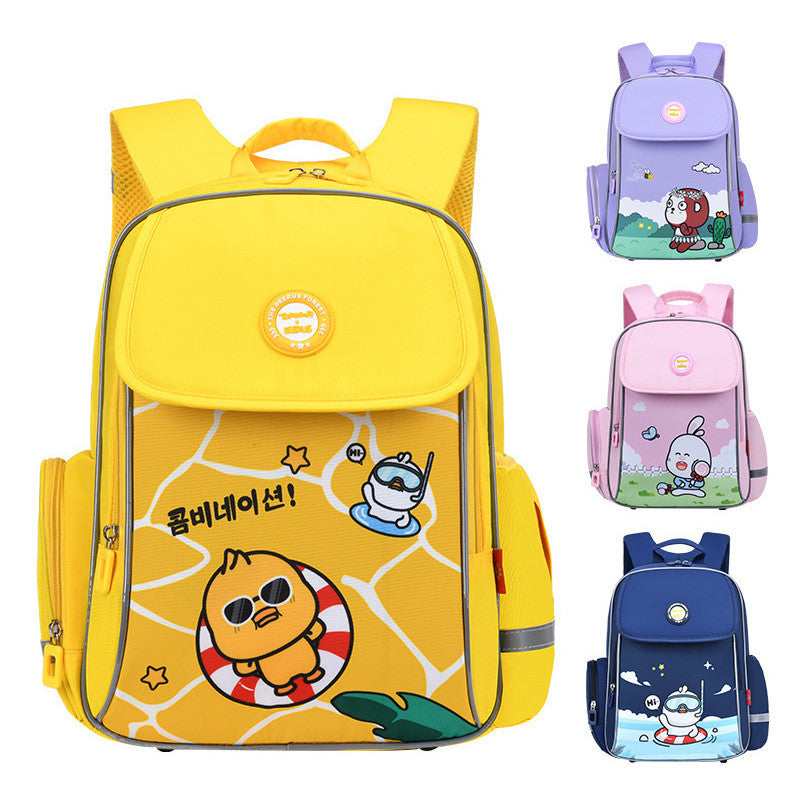Toby Bear Student Backpack, Fashionable And Load Reducing Children's Backpack