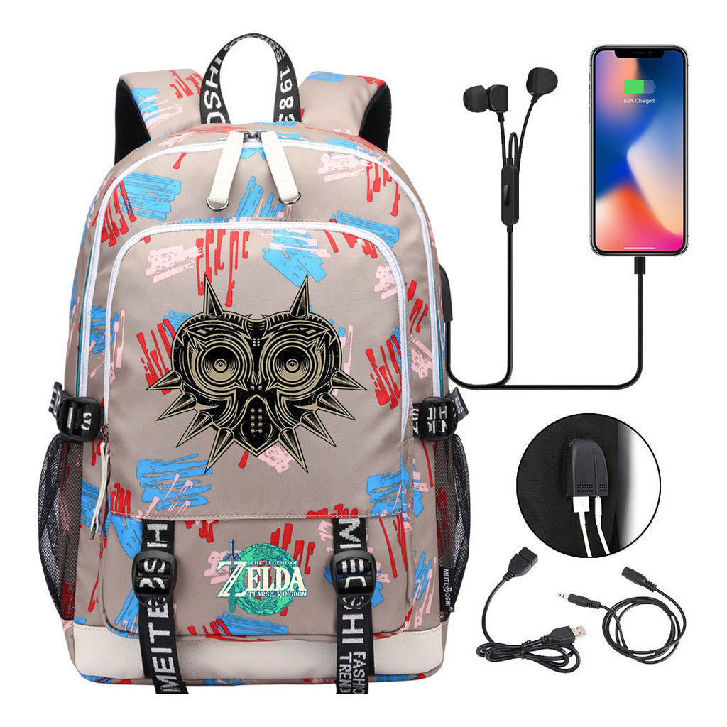 Usb Youth Student Backpack For Men And Women's Leisure Sports Backpack