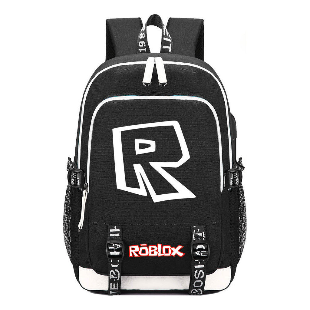 Printed Youth Student Backpack Usb Casual Backpack