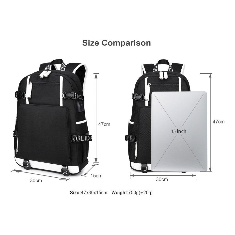 Academy Of Magic Usb Teen Student School Bag Men's And Women's Travel Backpack