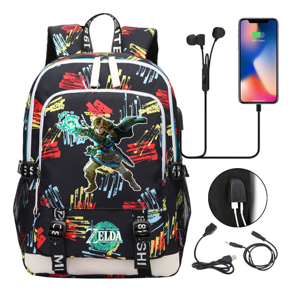 Usb Teen School Bag Men's And Women's Sports Backpacks