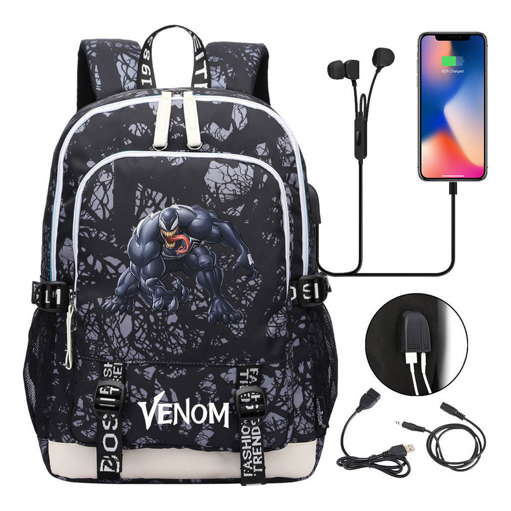 Youth Student Backpack Usb Men's And Women's Leisure Backpack