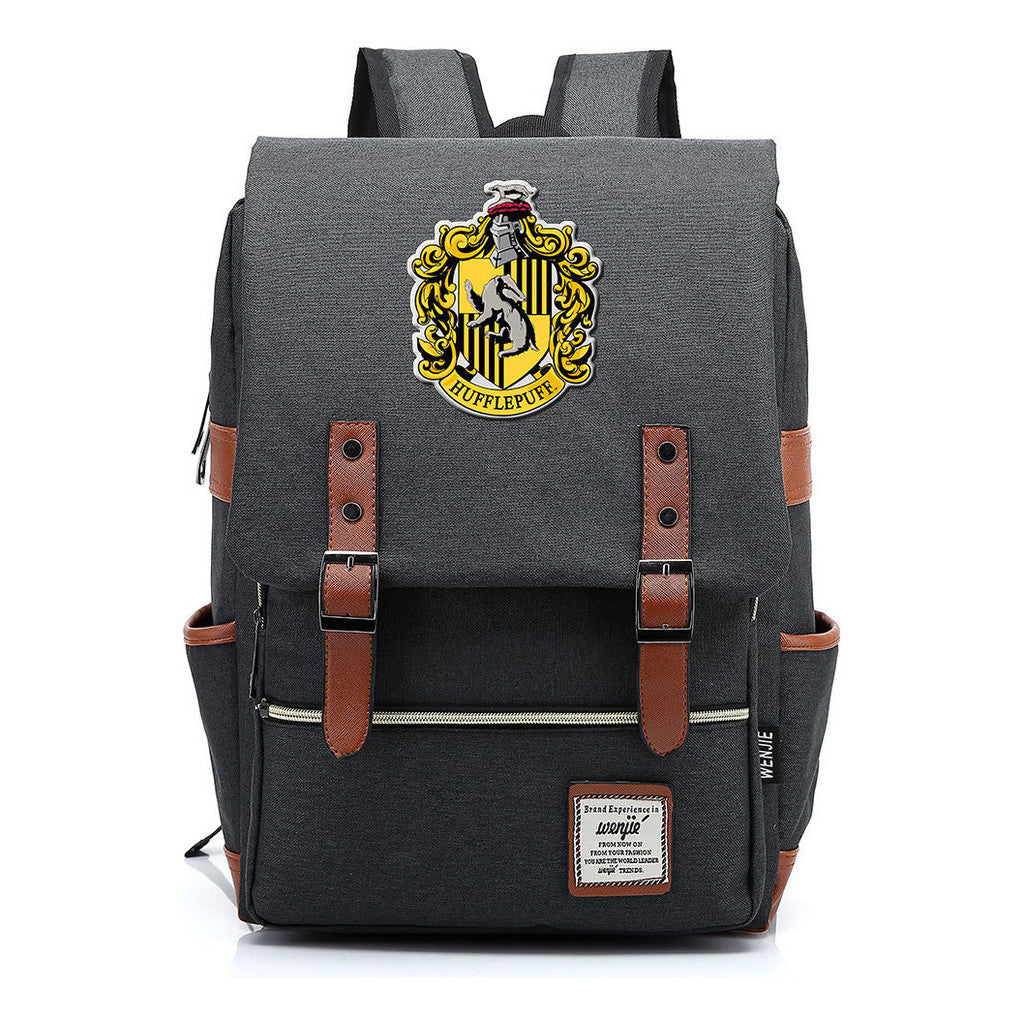 School Of Magic Printed Student School Bag Men's And Women's Casual Belt Buckle Classic Backpack