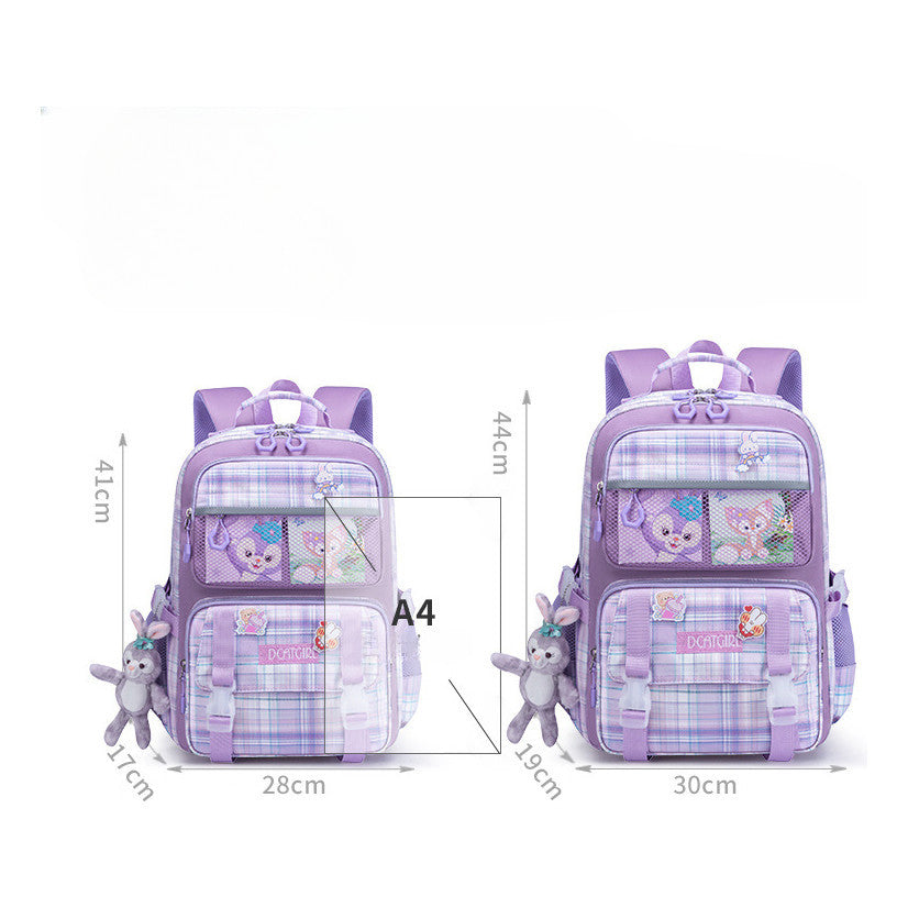 Elementary School Backpack For Spine Protection And Weight Reduction For Children And Girls, Ultra Light Waterproof Backpack