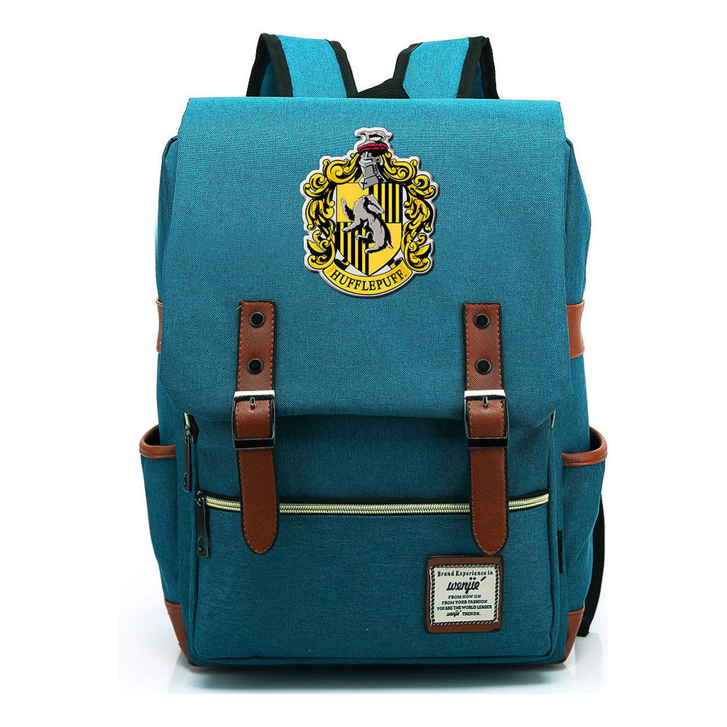 School Of Magic Printed Student School Bag Men's And Women's Casual Belt Buckle Classic Backpack