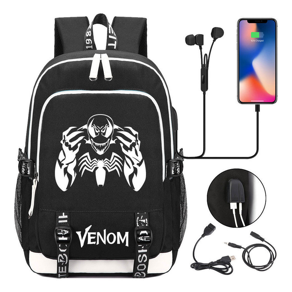 Youth Student Backpack Usb Men's And Women's Leisure Backpack