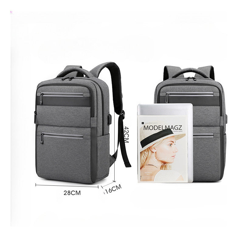 Usb Backpack, Large Capacity Computer Bag, Casual Student Backpack, Minimalist Travel Bag