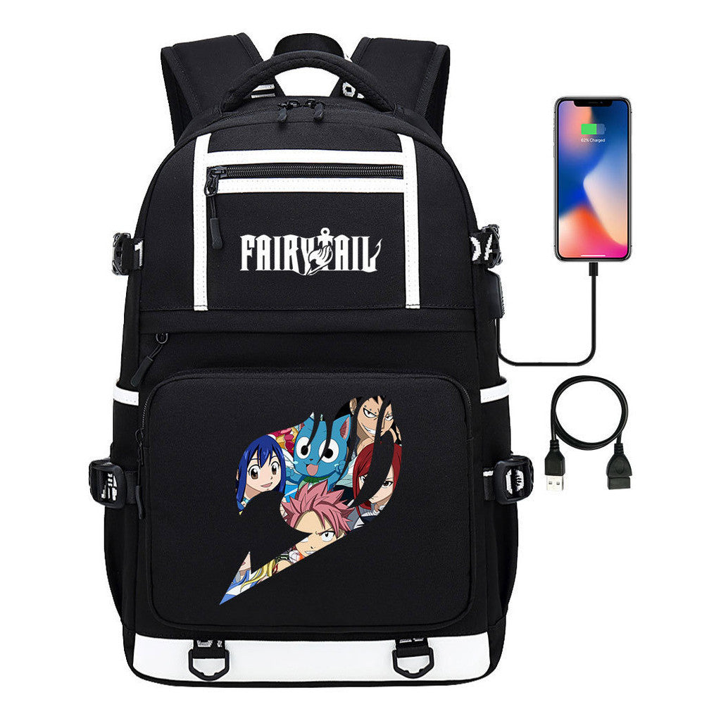 Usb Youth Student School Bag Men's And Women's Backpack Leisure Travel Bag