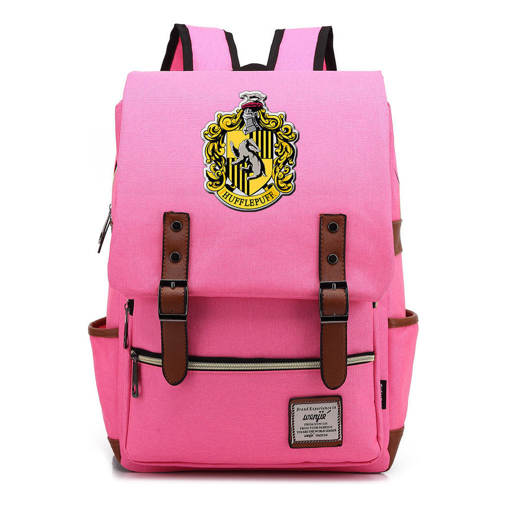 School Of Magic Printed Student School Bag Men's And Women's Casual Belt Buckle Classic Backpack